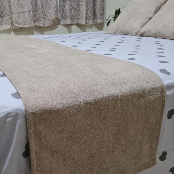 Imagem de Peseira Decorativa Queen Veludo Boucle Max 43cm x 2,20 m