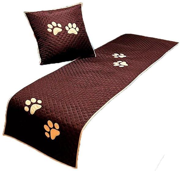 Imagem de Peseira Pet Impermeável Para Cama Queen 03 Pçs Marrom