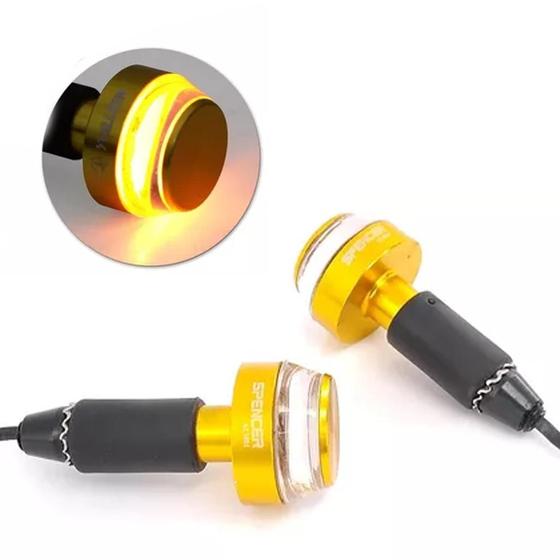 Imagem de Peso Guidão Esportivo Dourado Com Led (Spencer)