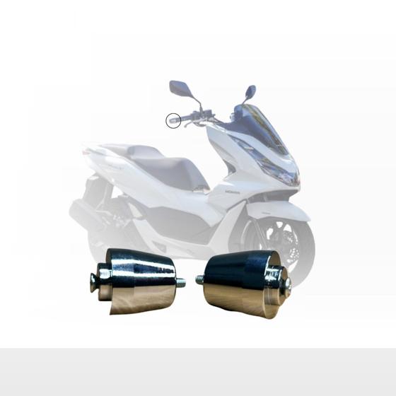 Imagem de Peso Pezinho De Guidao De Moto Pcx 150 Titan 160 Cromado Par