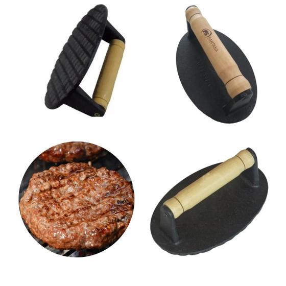 Peso Prensa Para Bife Lanches Chapa Ferro Fundido Menor preço em Peso Prensa Para Bife Lanches Chapa Ferro Fundido