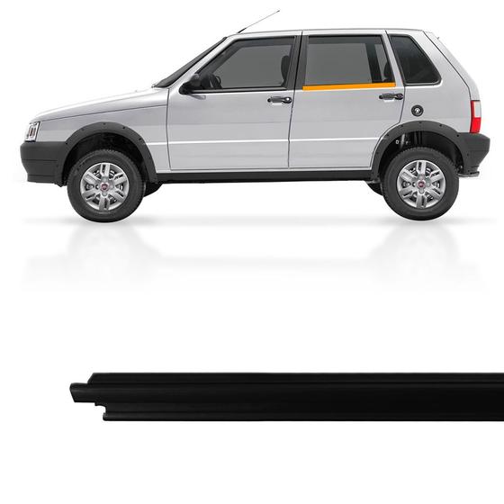 Imagem de Pestana Borracha Vedação Vidro Interna Traseira Lado Esquerdo Fiat Uno 4 Portas