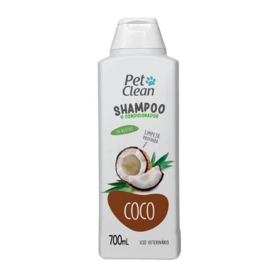 Imagem de Pet Clean Shampoo E Condicionador Coco 700mL Cães Gatos Pet Shop