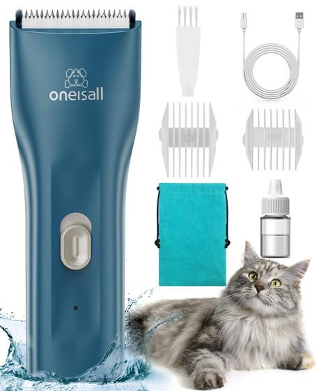 Imagem de Pet Clipper Oneisall para cabelos emaranhados de gatos sem fio com acessórios