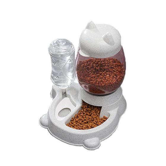 Imagem de Pet Dog Cat Bowl Fountain Recipiente automático de distribuidor de alimentos para cães gatos que bebem produtos Suprimentos de alimentação e rega de gatos