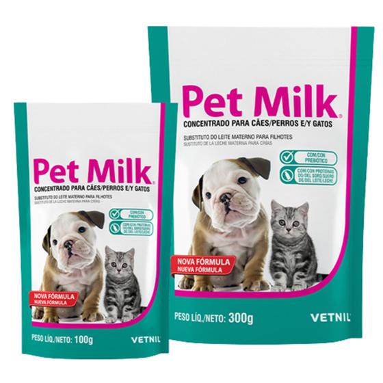 Imagem de Pet Milk 100g Vetnil Substituto Do Leite Materno Cão Gato Filhotes