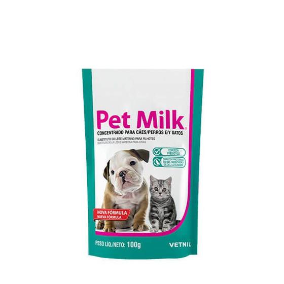 Imagem de Pet Milk Suplemento alimentar de Cães e Gatos Filhotes Vetnil Sachê 100g