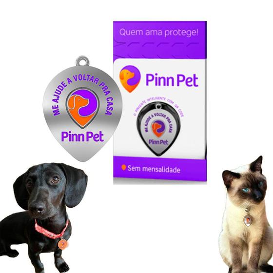 Imagem de Pet Pingente Inteligente com QR Code para Coleira Gato Cahorro Cães - Pinn Pet