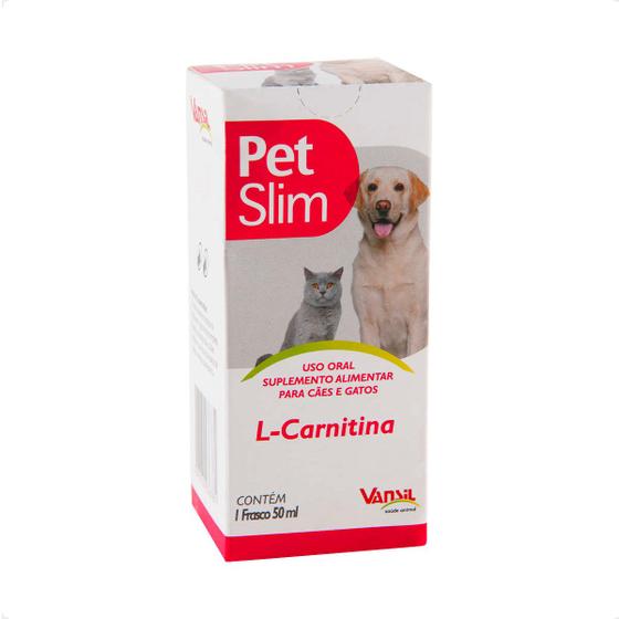 Imagem de Pet Slim Suplemento Alimentar Vansil para Cães e Gatos - 50ml