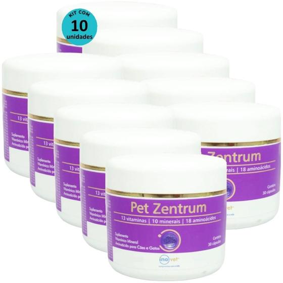 Imagem de Pet Zentrum Suplemento Cães E Gatos Com 30 Cápsulas Kit 10