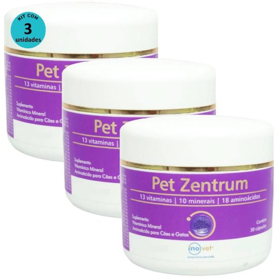 Imagem de Pet Zentrum Suplemento Cães E Gatos Com 30 Cápsulas Kit 3