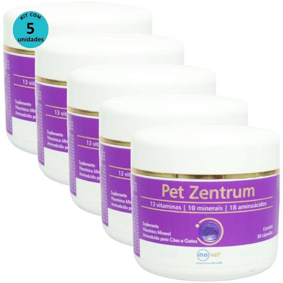 Imagem de Pet Zentrum Suplemento Cães E Gatos Com 30 Cápsulas Kit 5