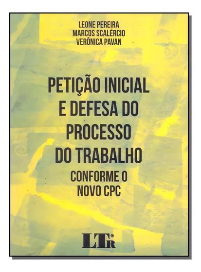 Imagem de Petição Inicial e Defesa do Processo do Trabalho Conforme o Novo CPC Sortido