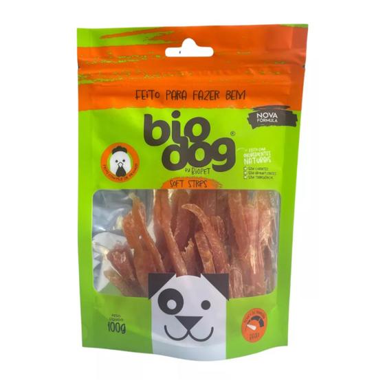 Imagem de Petisco Bio Dog Soft Strips Frango 100g