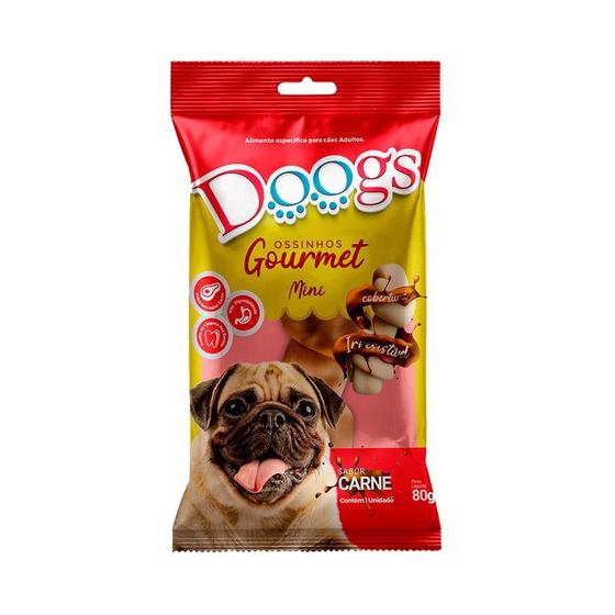 Imagem de Petisco Doogs Gourmet Ossinhos Mini Sabor Carne 80g