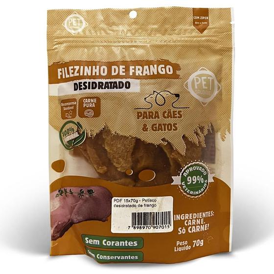 Imagem de Petisco Filezinho de Frango Desidratado PET Saudável - 70g