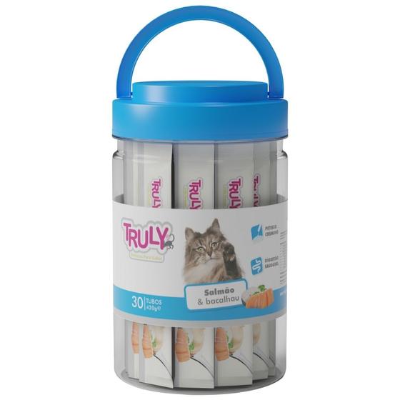 Imagem de Petisco gato truly creamy salmão e bacalhau 14gx30 420g