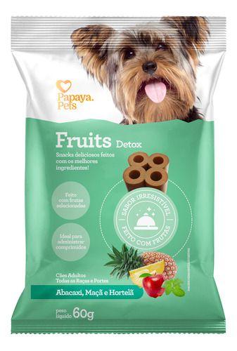 Imagem de Petisco Natural Fruta Papaya Pets Detox Abacaxi Maca Hortela