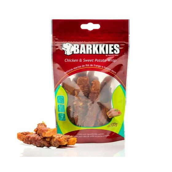 Imagem de Petisco Natural Para Cães Barkkies Chicken & Sweet Potato Wrap