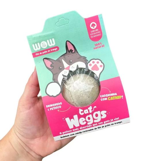 Imagem de Petisco Natural Weggs para Gatos Sabor Frango com Catnip - Wow Pet Food
