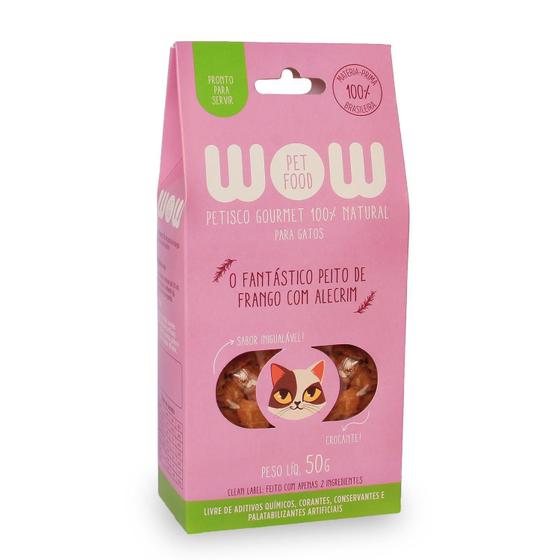 Imagem de Petisco Natural Wow Pet Food Frango E Alecrim Para Gatos 50G