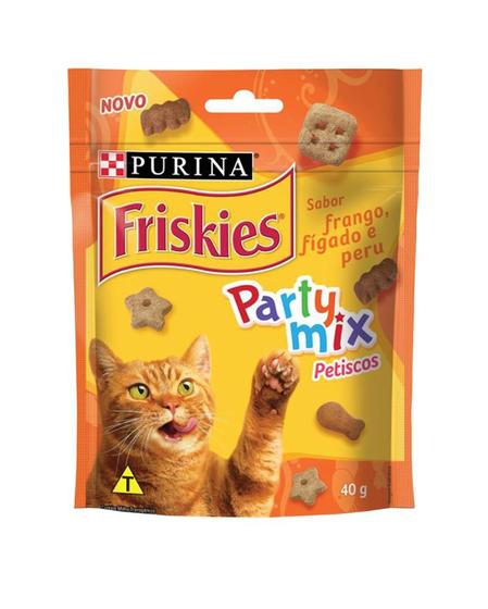 Imagem de Petisco Nestlé Purina Party Mix Frango, Fígado e Peru para Gatos Adultos - 40 g