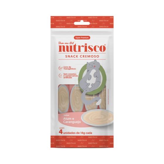 Imagem de Petisco Nutrisco para Gatos Adultos Atum e Caranguejo - Pacote com 04 unidades de 14g cada