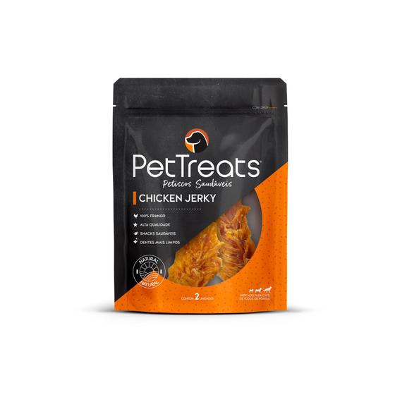 Imagem de Petisco P/ Cães Chicken Jerky Mordedor Natural Saudável Pettreats