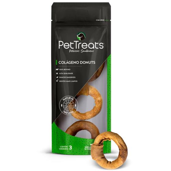 Imagem de Petisco para Cachorro Natural 3un Colágeno Donuts PetTreats