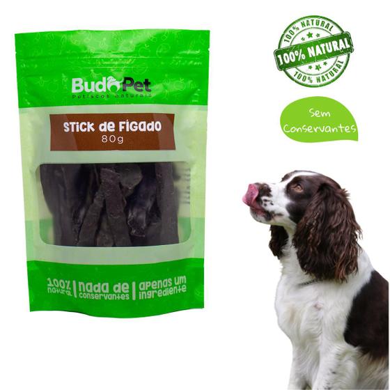 Imagem de Petisco Para Cães e Gatos Desidratado Budo Pet Stick de Figado - 80g