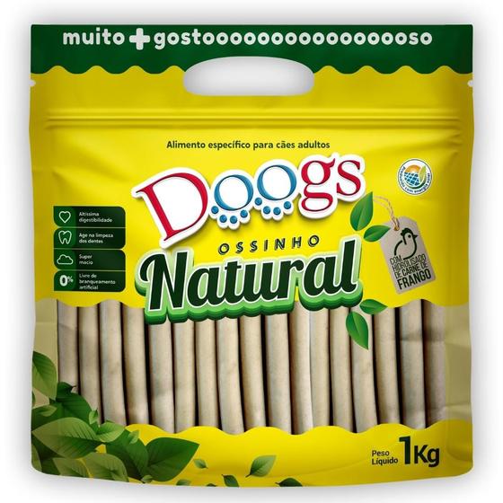 Imagem de Petisco para Cães Ossinho Palito Natural 15Mm 1Kg