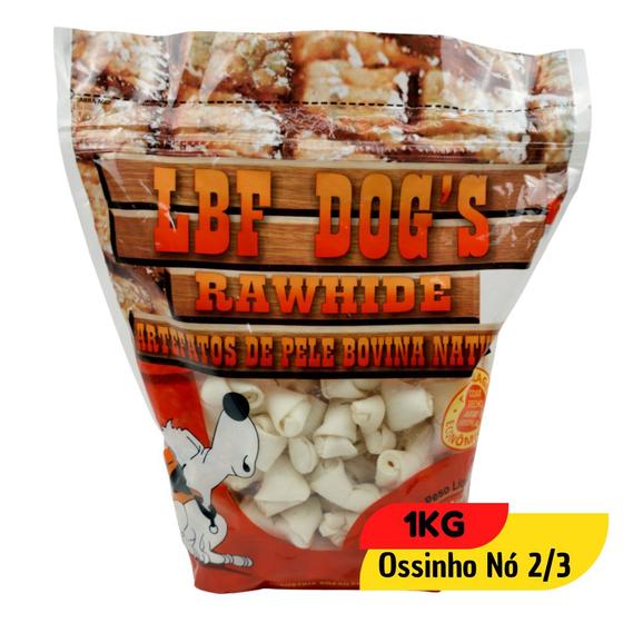 Imagem de Petisco para Cães Osso Nó 2/3 Premium 1Kg LBF DOG