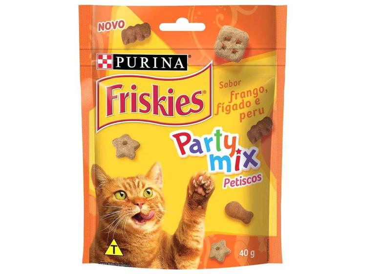 Imagem de Petisco para Gato Adulto Friskies Party Mix - Frango Fígado e Peru 40g