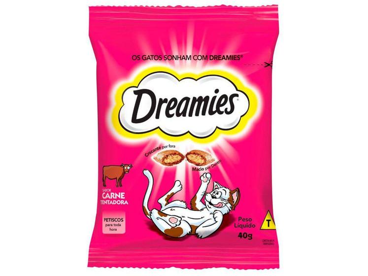 Imagem de Petisco para Gatos Adulto Dreamies Carne Tentadora - 40g