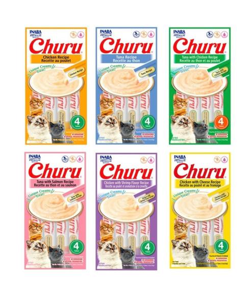 Petisco Para Gatos Kit 6 Unid Churu Sabores Variados 56g/cd Menor preço em Petisco Para Gatos Kit 6 Unid Churu Sabores Variados 56g/cd