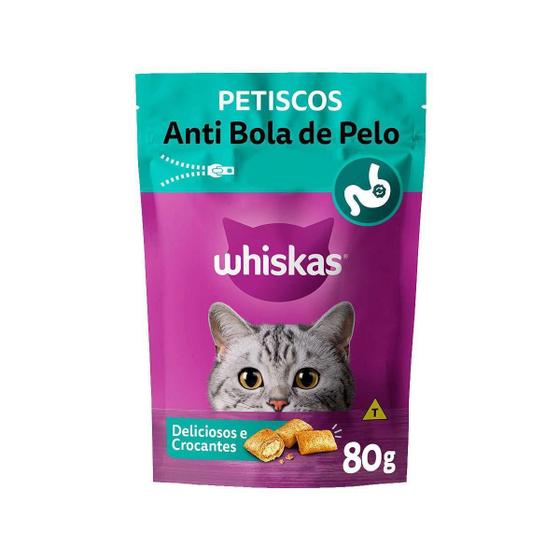 Imagem de Petisco Para Gatos Whiskas Temptations Anti Bola De Pelo 80G
