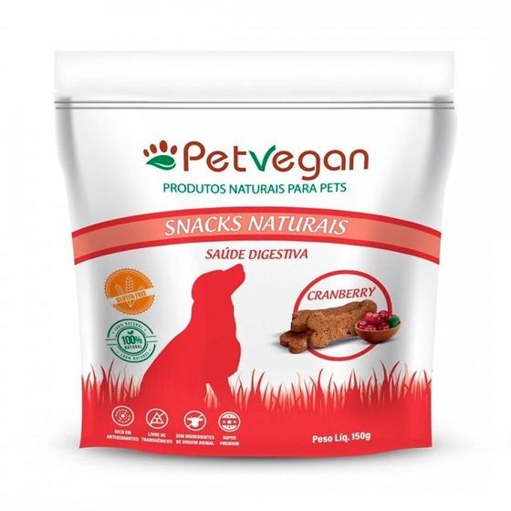 Imagem de Petisco Snack Petvegan Saúde Digestiva Cães Sabor Cranberry