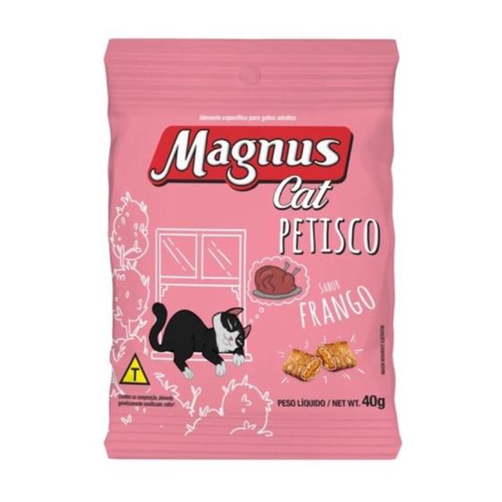 Imagem de Petisco Snack Premium Magnus Cat Para Gatos Adultos Todos Os Tamanhos Sabor Frango 40g