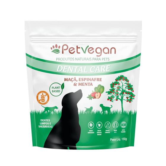 Imagem de Petisco Vegano Dental Care para Cachorro Maçã, Espinafre e Menta 150 g PetVegan