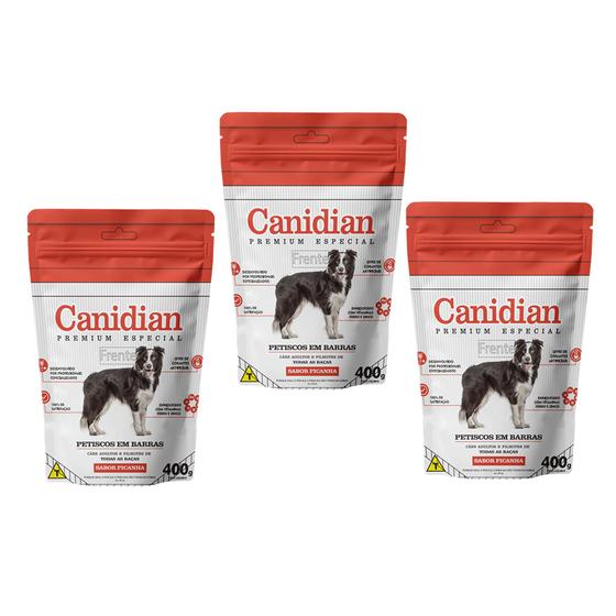Imagem de Petiscos Em Barras Canidian Carne - Kit Com 3 Unidades