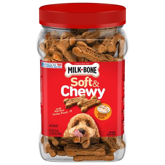 Imagem de Petiscos Mastigáveis para Cães - Frango Macio com Osso de Leite (700g)