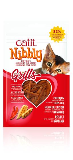 Imagem de Petiscos para Gato Catit Nibbly Grills Frango e Lagosta - 30g