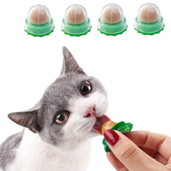 Imagem de Petiscos para Gato SEALEN - Bola de Catnip com 4 Brinquedos