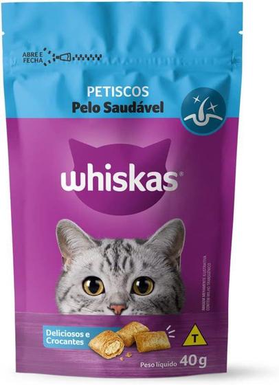 Imagem de Petiscos Para Gatos Adulto Whiskas Pelo Saudável