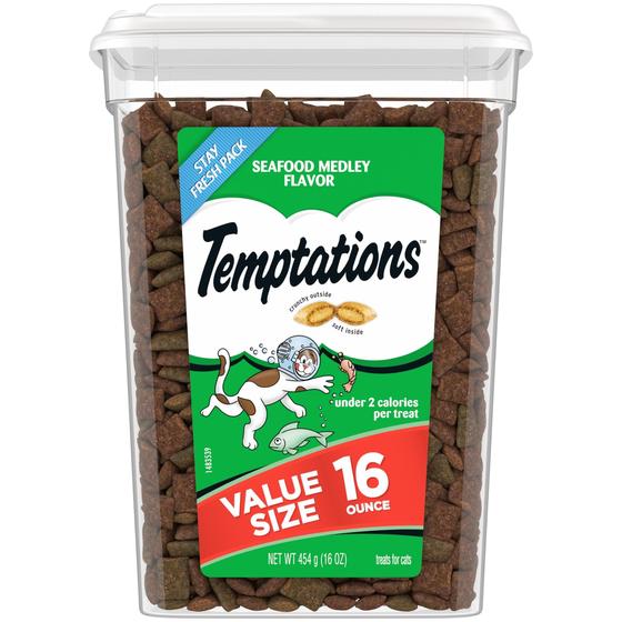 Imagem de Petiscos para Gatos Temptations - Mistura Clássica de Frutos do Mar - 473ml