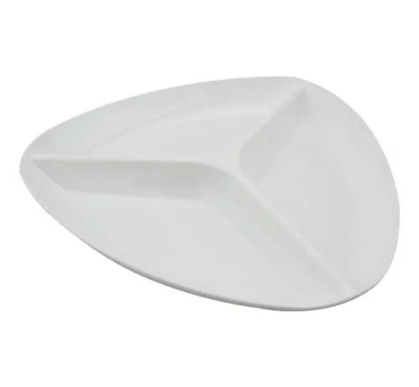 Imagem de Petisqueira de Plástico 3 Divisórias Branco