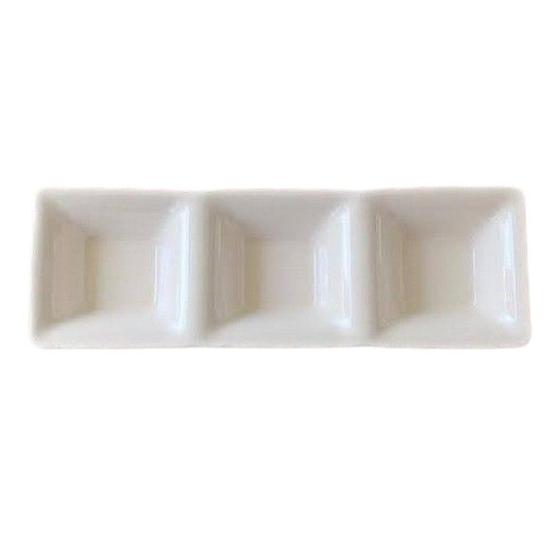 Imagem de Petisqueira de porcelana com 3 divisórias