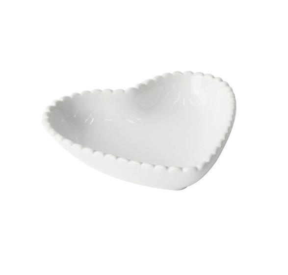 Imagem de Petisqueira ou porta joias em formato de coração em porcelana 13cm