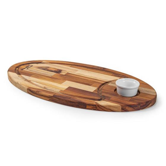 Imagem de Petisqueira Oval Com 1 Ramekin 45x25cm Tecawood