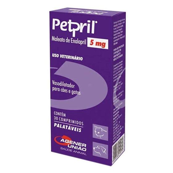 Petpril 5mg Vasodilatador Agener União 30 Comprimidos - AGENER UNIAO